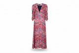 LK Bennett Pink Floral Empire-Waist Maxi Dress