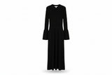 LK Bennett Black Ribbed Maxi Dress