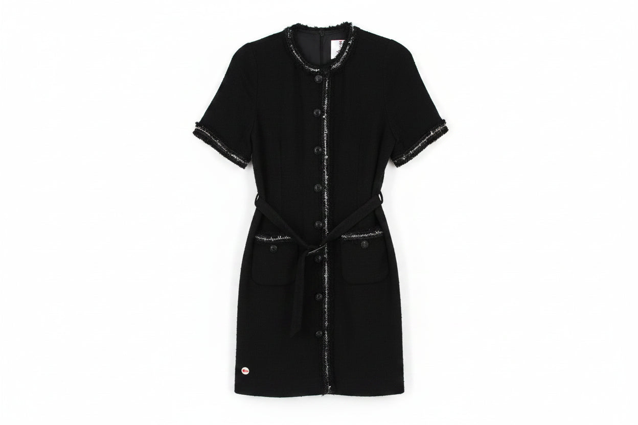 LK Bennett Black Tailored Midi Shirt Dress