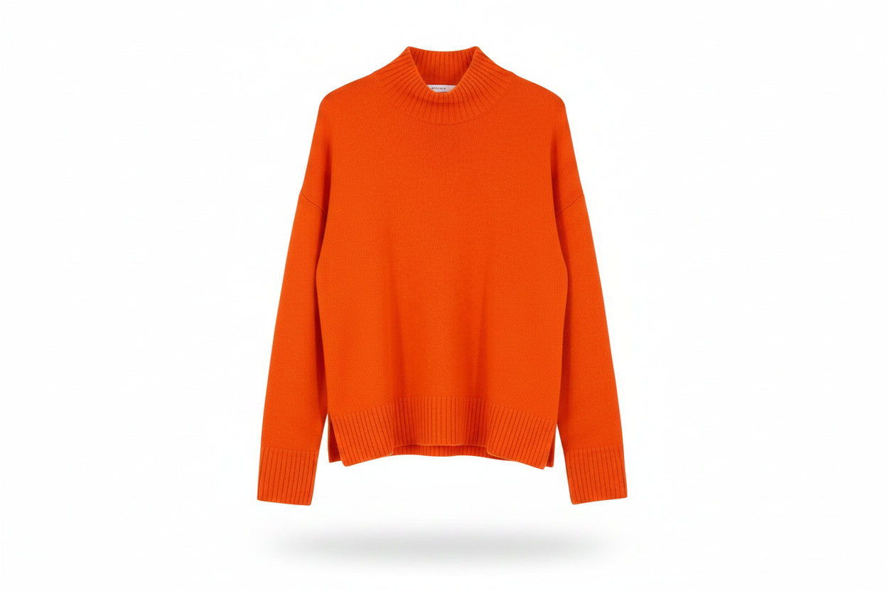 LK Bennett Orange Oversized Turtleneck Sweater