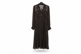LK Bennett Brown Shirt-Style Maxi Dress