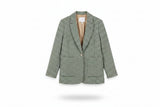 LK Bennett Green Tailored Checked Blazer
