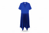 LK Bennett Blue Pleated Maxi Dress