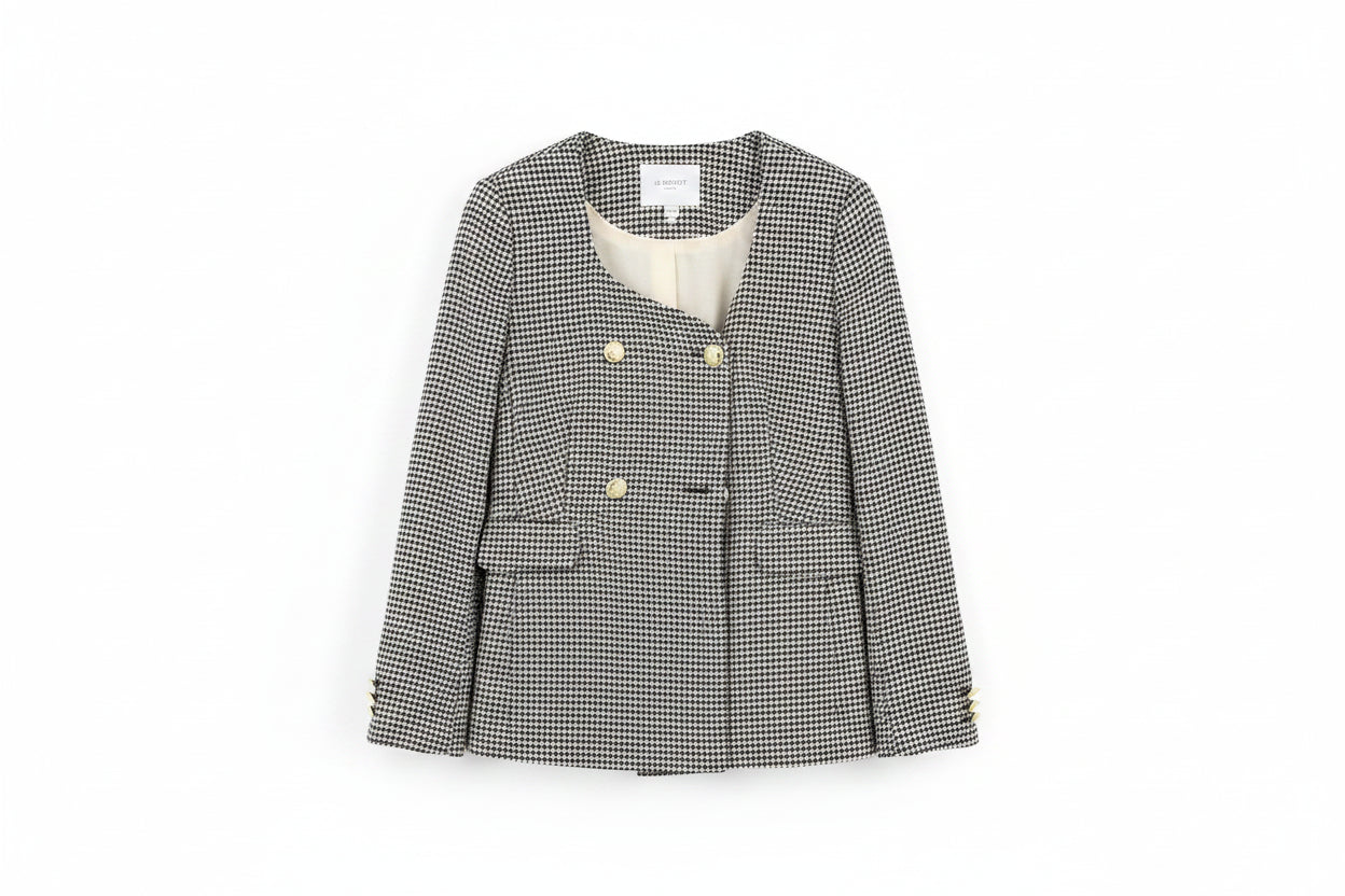 LK Bennett Black Double-Breasted Blazer