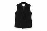 LK Bennett Black Tailored Longline Sleeveless Blazer Size 14