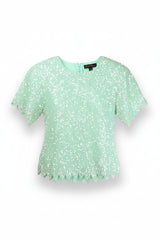 Krathams Top Sequin Shift Green Size 16-18