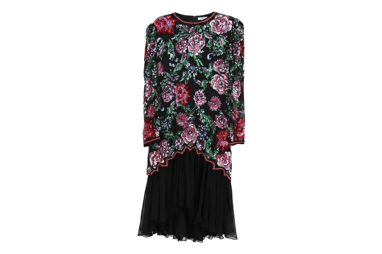 Black Tie Dress Embellished Shift Black Size 14