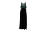 Betsy & Adam Maxi Dress Sequin Bodice Black Size 6