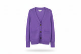 LK Bennett Purple V-neck Long Cardigan