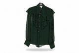 LK Bennett Green Ruffled Blouse