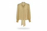 LK Bennett Yellow Tie-neck Blouse