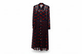 LK Bennett Navy Pleated Maxi Dress