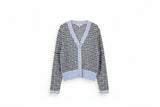 LK Bennett Blue Checked Cardigan