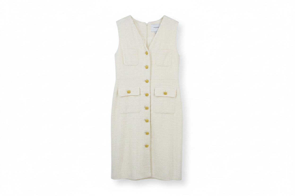 LK Bennett White Tailored Maxi Dress Size 14