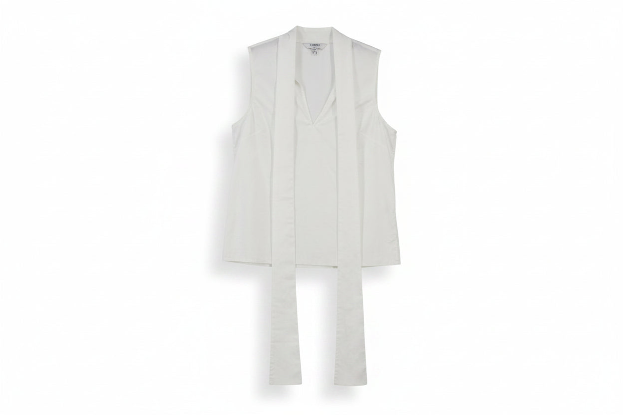 LK Bennett White Tailored Longline Vest Size 12