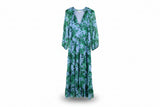 LK Bennett Blue Tiered Maxi Wrap Dress