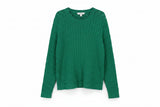 LK Bennett Green Cable Knit Sweater
