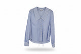 LK Bennett Blue Oversized Striped Blouse