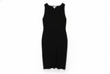 LK Bennett Black Sleek Midi Sheath Dress Size M
