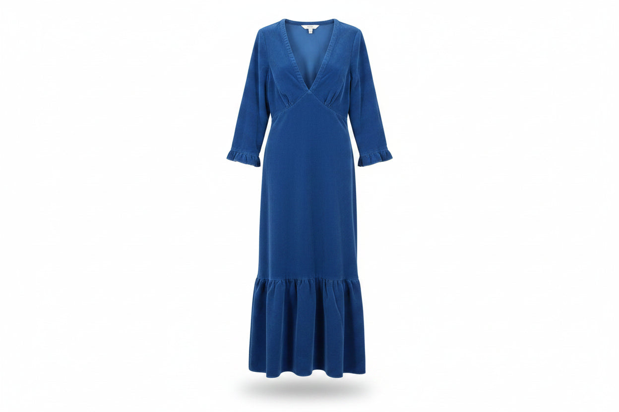 LK Bennett Blue Flared Maxi Dress