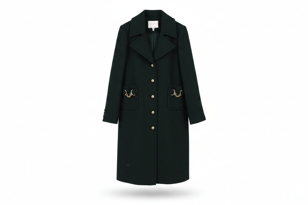 LK Bennett Green Tailored Long Coat