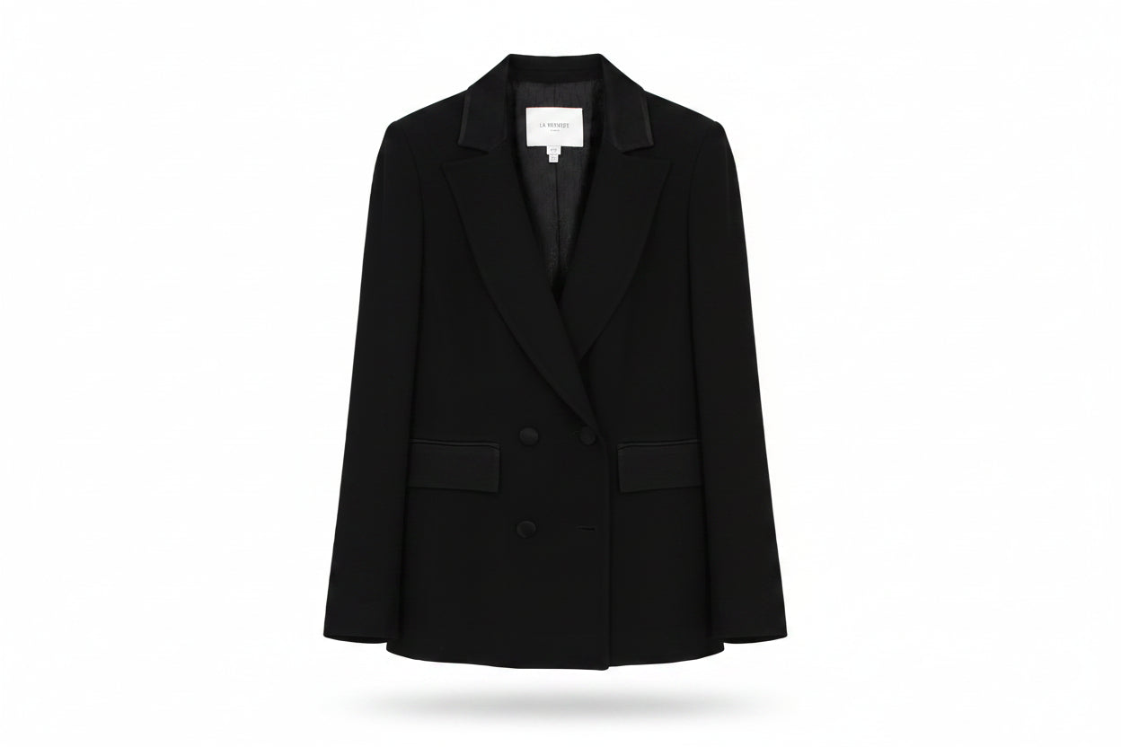 LK Bennett Black Tailored Double-Breasted Blazer Size 10