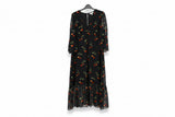 LK Bennett Black Ruffled Maxi Dress