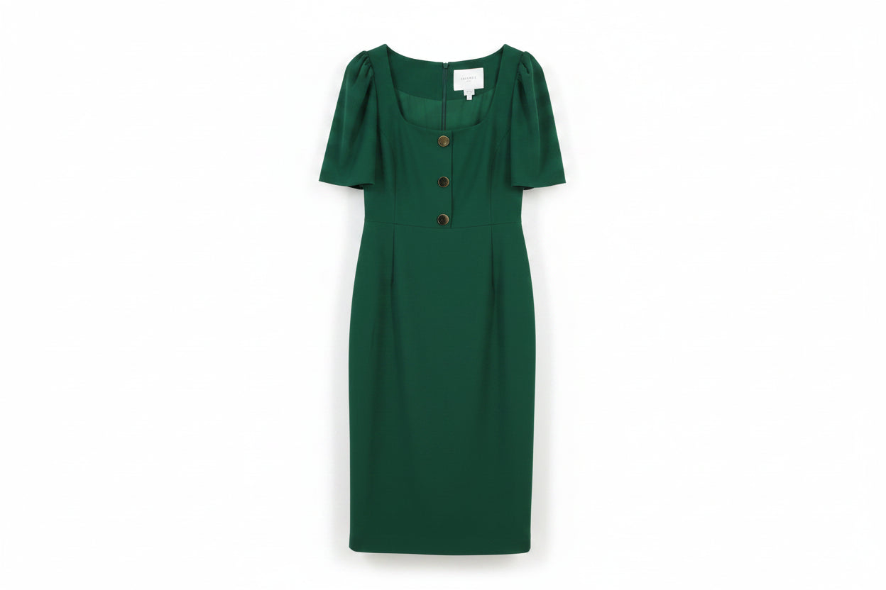 LK Bennett Green Tailored Maxi Dress Size 12
