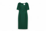 LK Bennett Green Tailored Maxi Dress Size 12