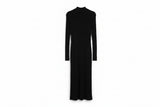 LK Bennett Black Ribbed Turtleneck Maxi Dress Size S
