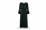 LK Bennett Green Pleated Maxi Dress