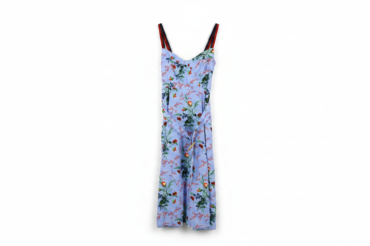 LK Bennett Blue Floral Maxi Slip Dress Size 12