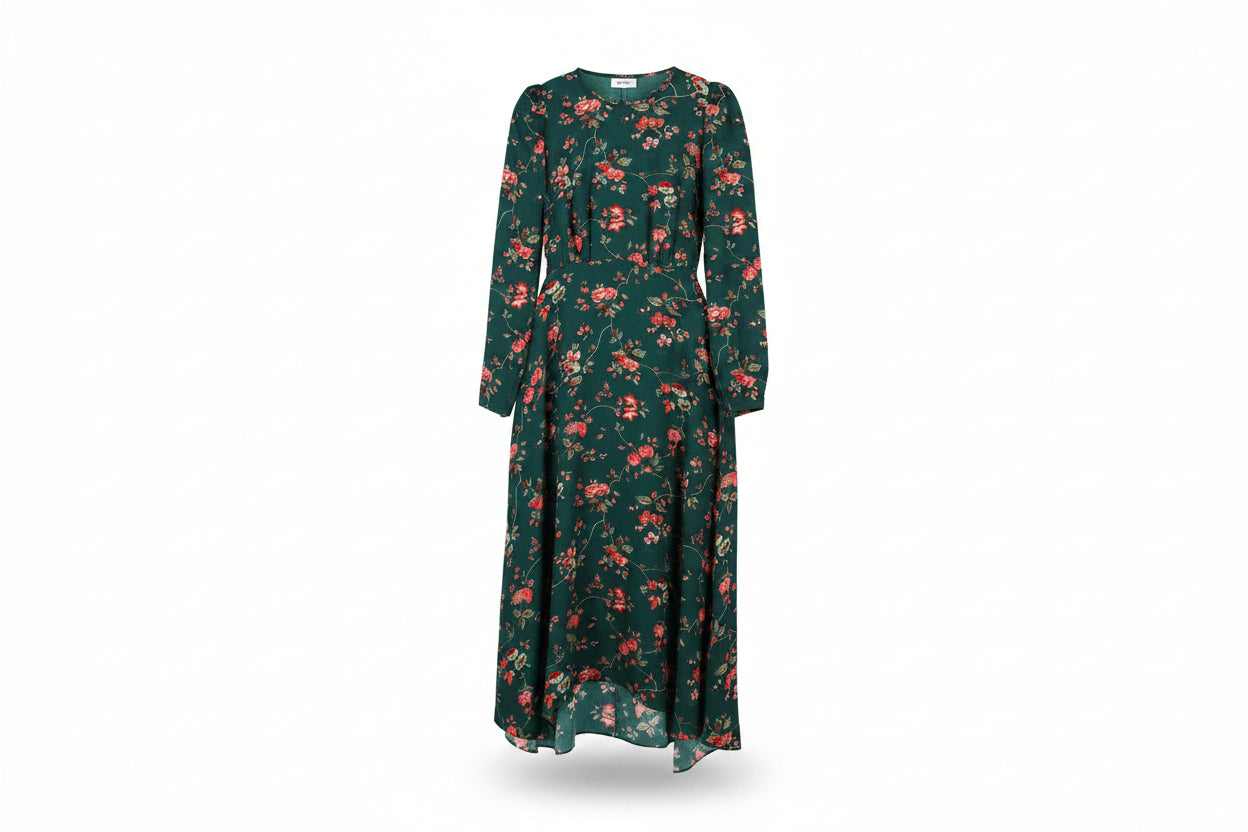 LK Bennett Green Floral Maxi Dress
