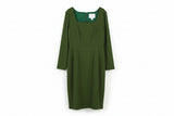 LK Bennett Green Tailored Midi Dress Size 16