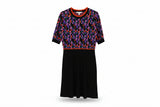 LK Bennett Black Colourblock Floral Maxi Dress Size M
