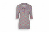 LK Bennett Multicolour Ribbed Polo Dress Size XS