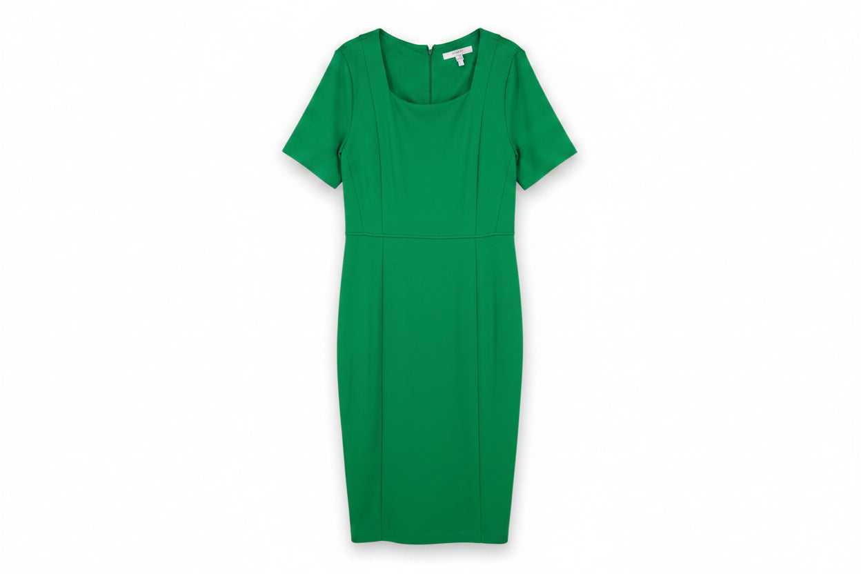 LK Bennett Green Draped Cowl Maxi Dress Size 14