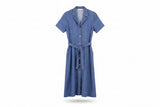 LK Bennett Blue Maxi Shirt Dress