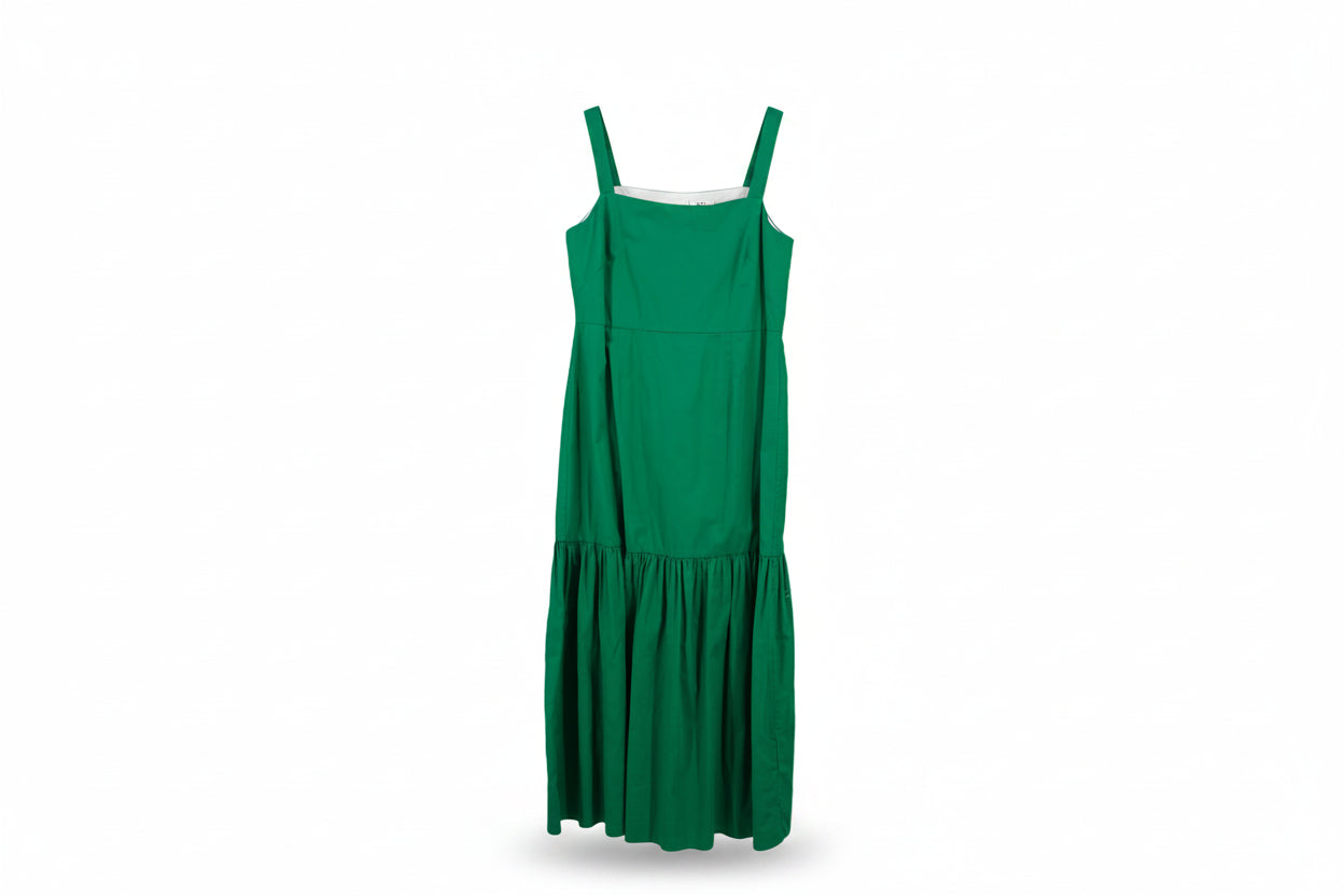 LK Bennett Green Tiered Maxi Dress Size 14