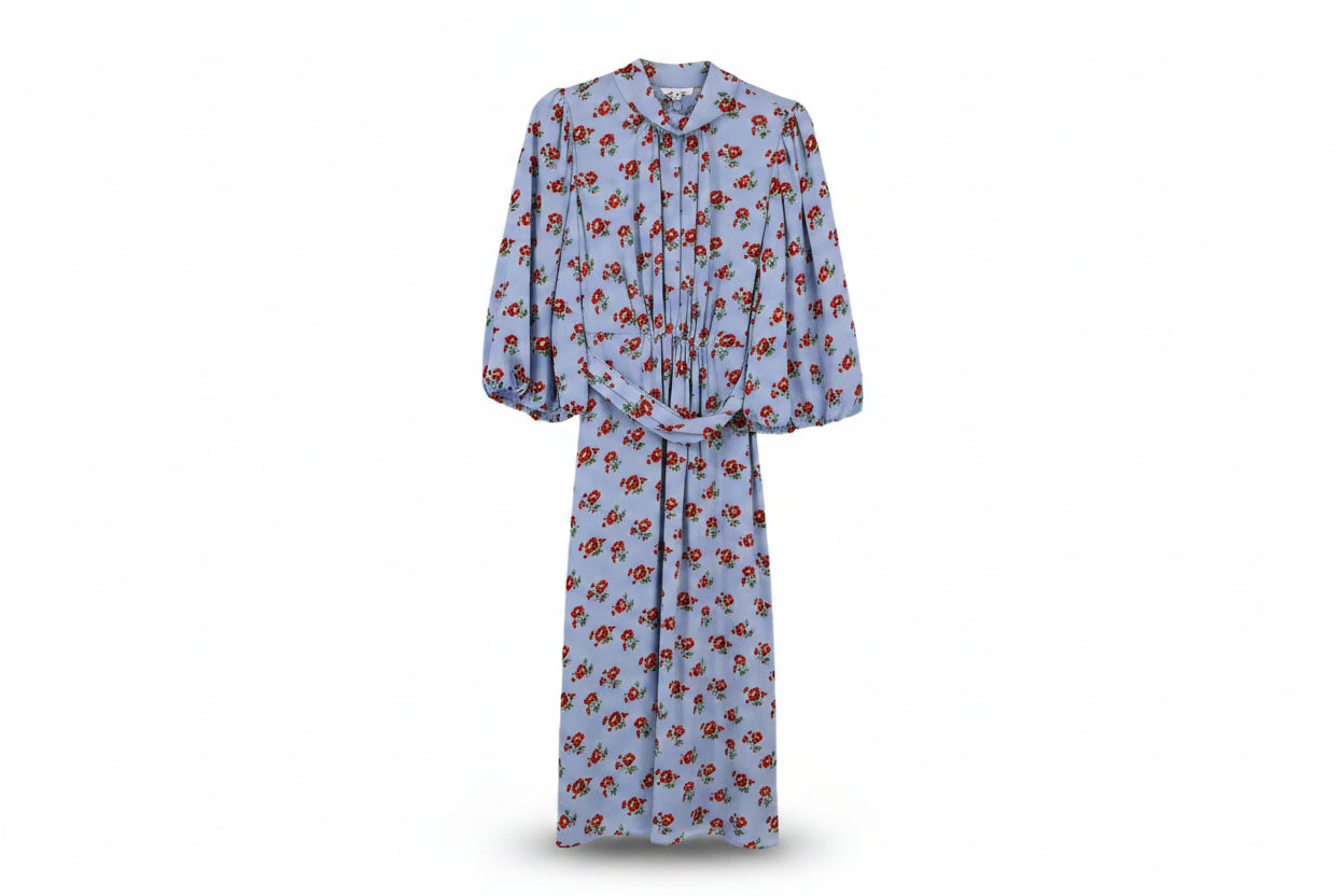 LK Bennett Blue Maxi Shirt Dress Size 8