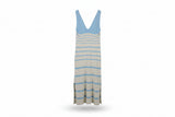 LK Bennett Blue Striped Maxi Slip Dress Size L