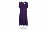 LK Bennett Purple Fit-and-Flare Maxi Dress Size 12