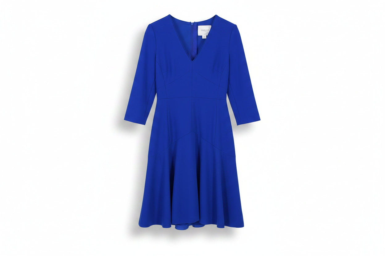 LK Bennett Blue A-line Midi Dress