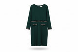 LK Bennett Green Shift Midi Dress Size 14