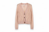 LK Bennett Pink Cable Knit Long Cardigan