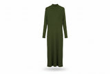 LK Bennett Green Ribbed Turtleneck Maxi Dress Size M