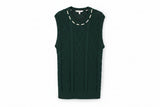 LK Bennett Green Cable-Knit Sweater Size M
