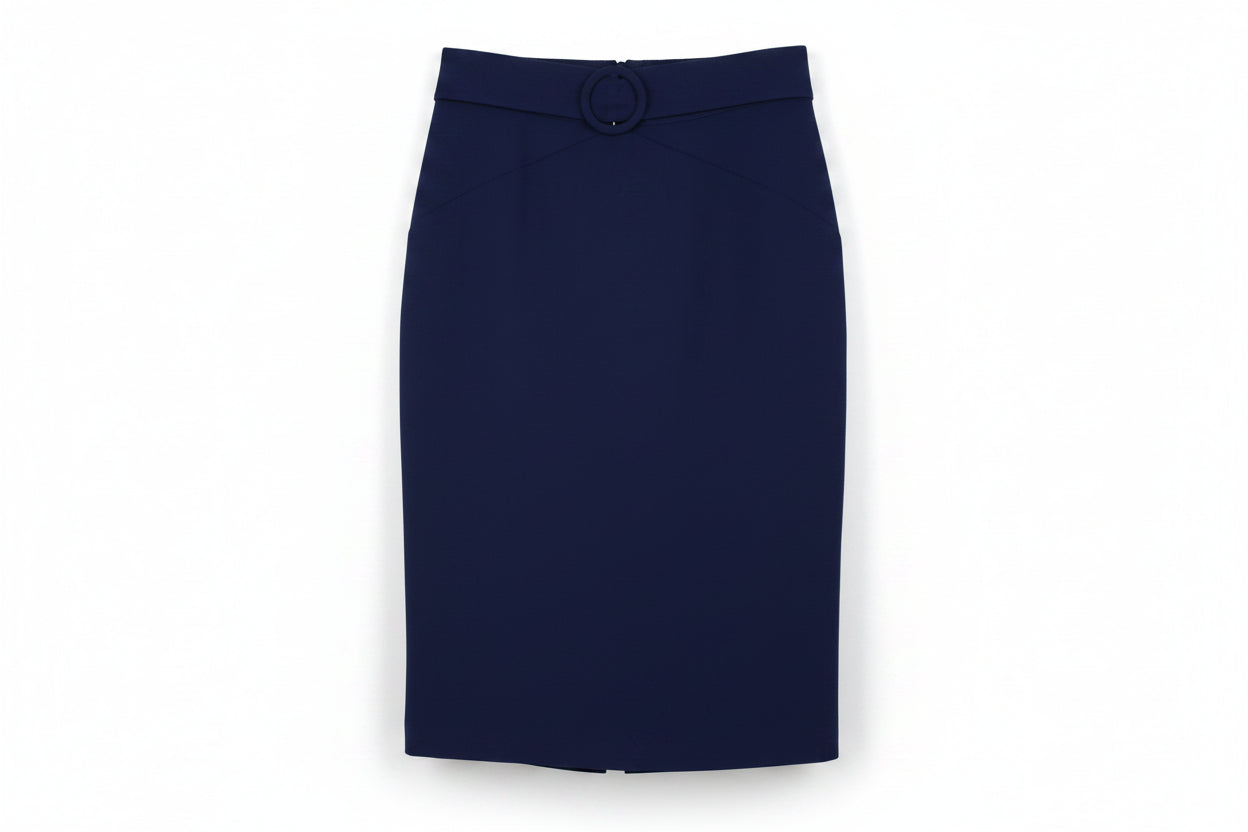 LK Bennett Navy Tailored Maxi Skirt