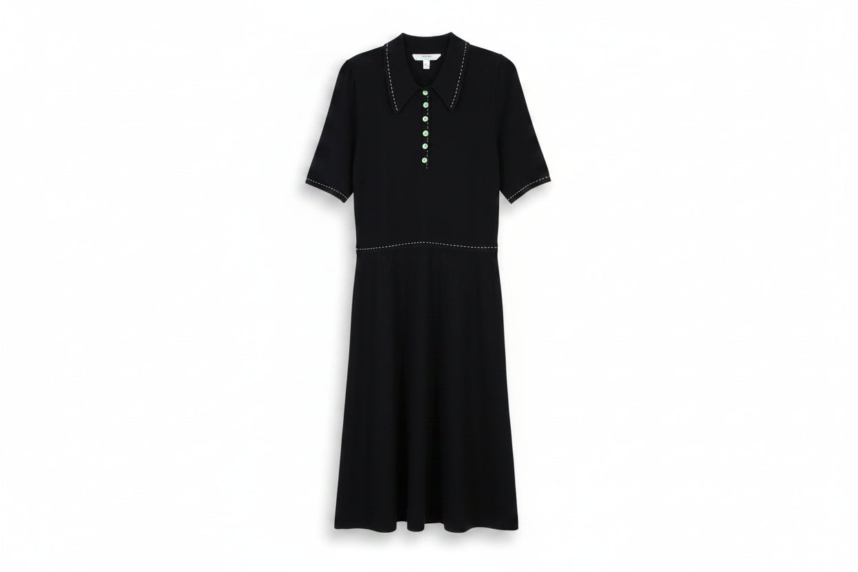LK Bennett Black Maxi Shirt Dress Size M