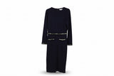 LK Bennett Navy Trimmed Maxi Dress